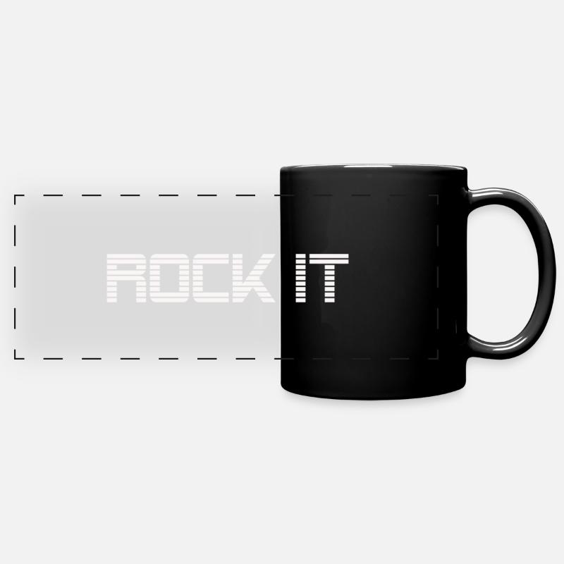 Rock it - Panorama-Tasse farbig - Schwarz