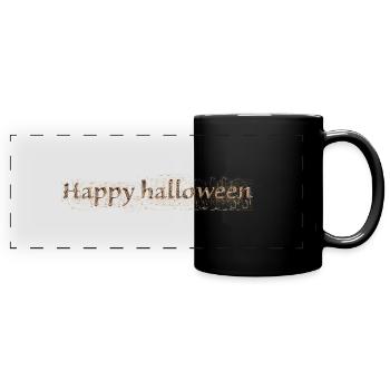 Fröhliches Halloween - Panorama-Tasse farbig - Schwarz - Vorne