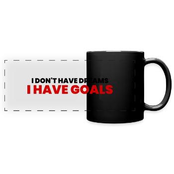 Je n’ai pas de rêves, j’ai des objectifs Suits citation - Mug panoramique uni - noir - Devant