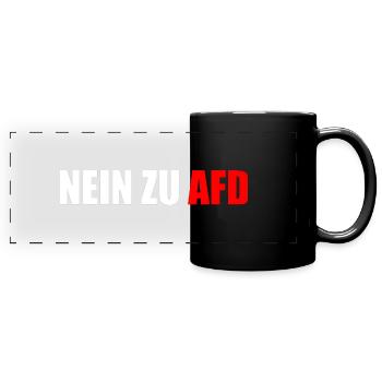 No to afd - Full Colour Panoramic Mug - black - Front