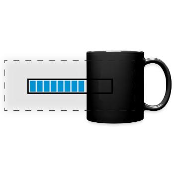 barre de chargement (2c) - Mug panoramique uni - noir - Devant