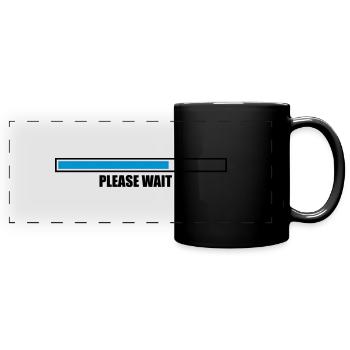 balken please weit loading ladebalken runterladen - Panorama-Tasse farbig - Schwarz - Vorne