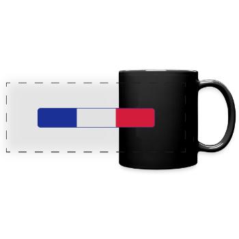 France Français Française French Frankreich - Panorama-Tasse farbig - Schwarz - Vorne