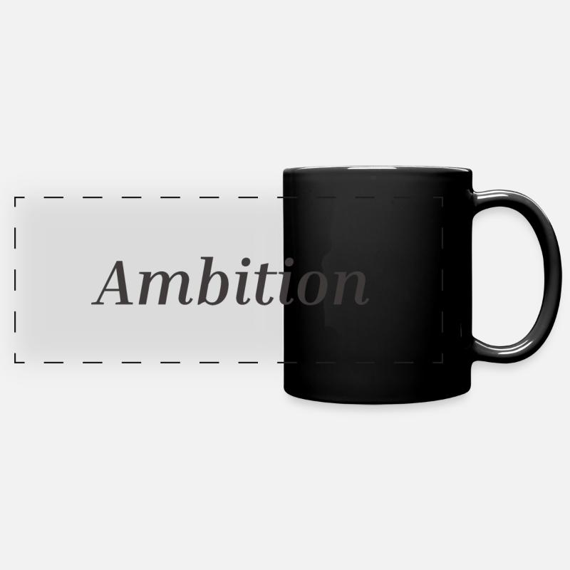 Ambition 1 - Panorama-Tasse farbig - Schwarz