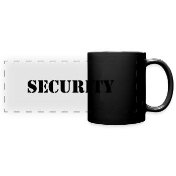 Security - Full Colour Panoramic Mug - black - Front