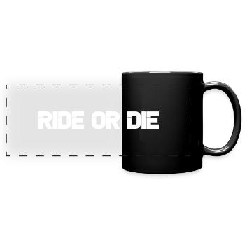 Rouler ou mourir - Motor Sport Motif - Mug panoramique uni - noir - Devant