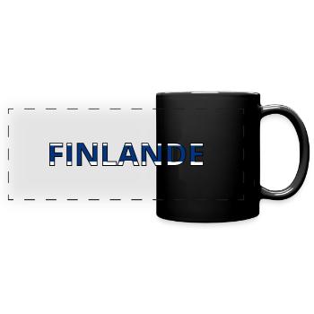 Flag of Finland - Full Colour Panoramic Mug - black - Front