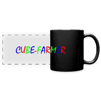 Cube Farmer Coloré - Mug panoramique uni - noir - Devant