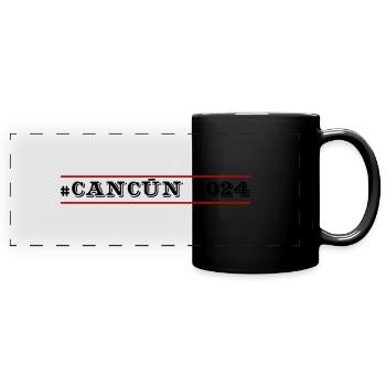 Cancun 2024 - Panorama-Tasse farbig - Schwarz - Vorne