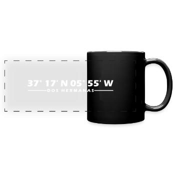 Dos Hermanas Koordinaten - Panorama-Tasse farbig - Schwarz - Vorne