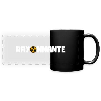 rayonnante - cadeau manip radio original - Mug panoramique uni - noir - Devant