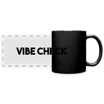 VIBE-CHECK - Panorama-Tasse farbig - Schwarz - Vorne