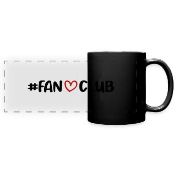Coeur du fan club - Mug panoramique uni - noir - Devant