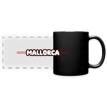 Mallorca Urlaub - Panorama-Tasse farbig - Schwarz - Vorne