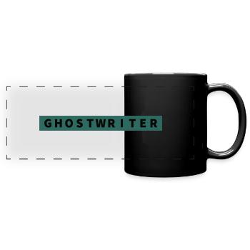 Text Schreiber - Panorama-Tasse farbig - Schwarz - Vorne