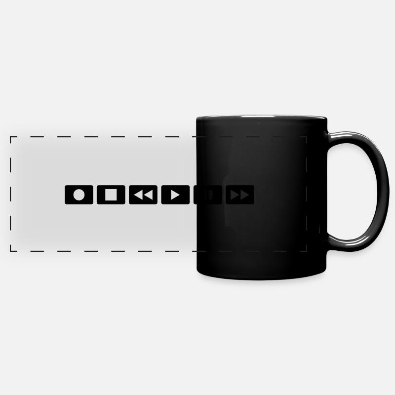 Video - Full Colour Panoramic Mug - black