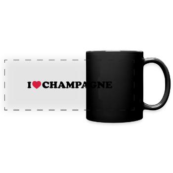 i_love_ - Mug panoramique uni - noir - Devant