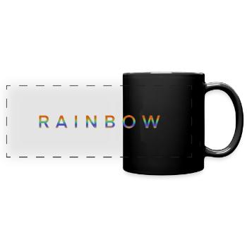 arc-en-ciel - Mug panoramique uni - noir - Devant