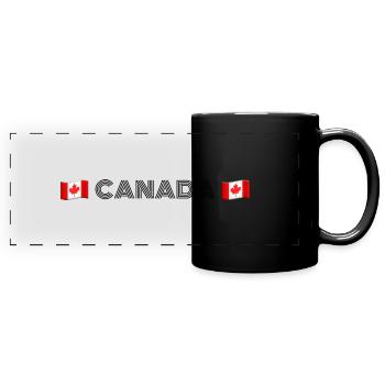 CANADA - Mug panoramique uni - noir - Devant