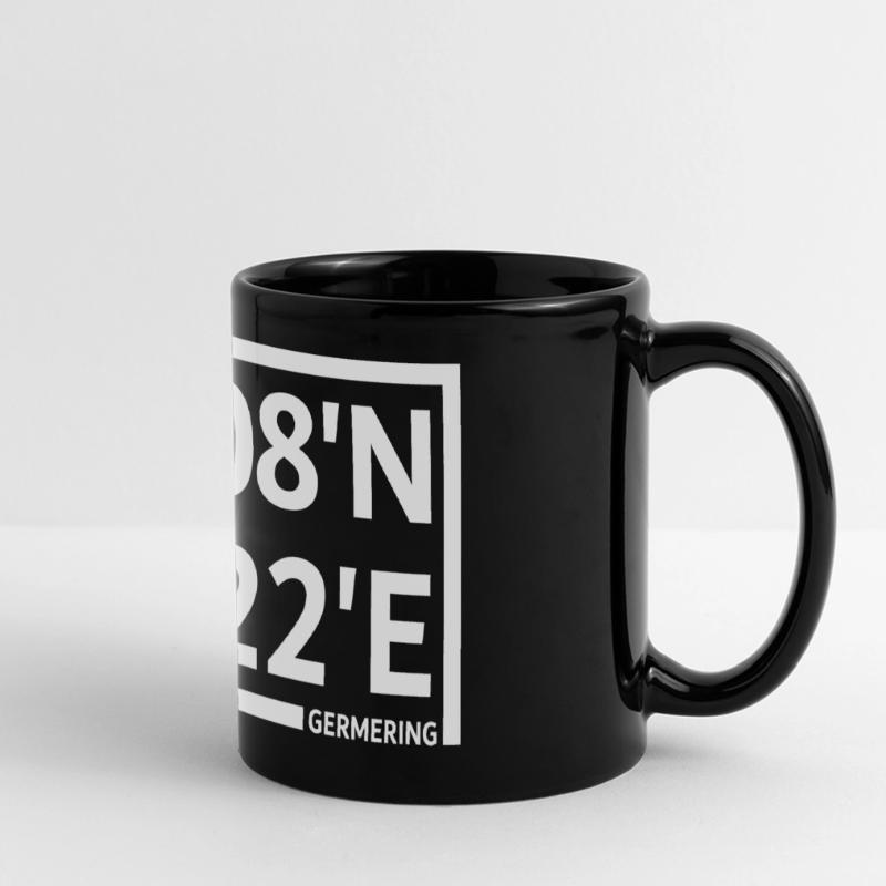 Germering coordinates Full Colour Panoramic Mug