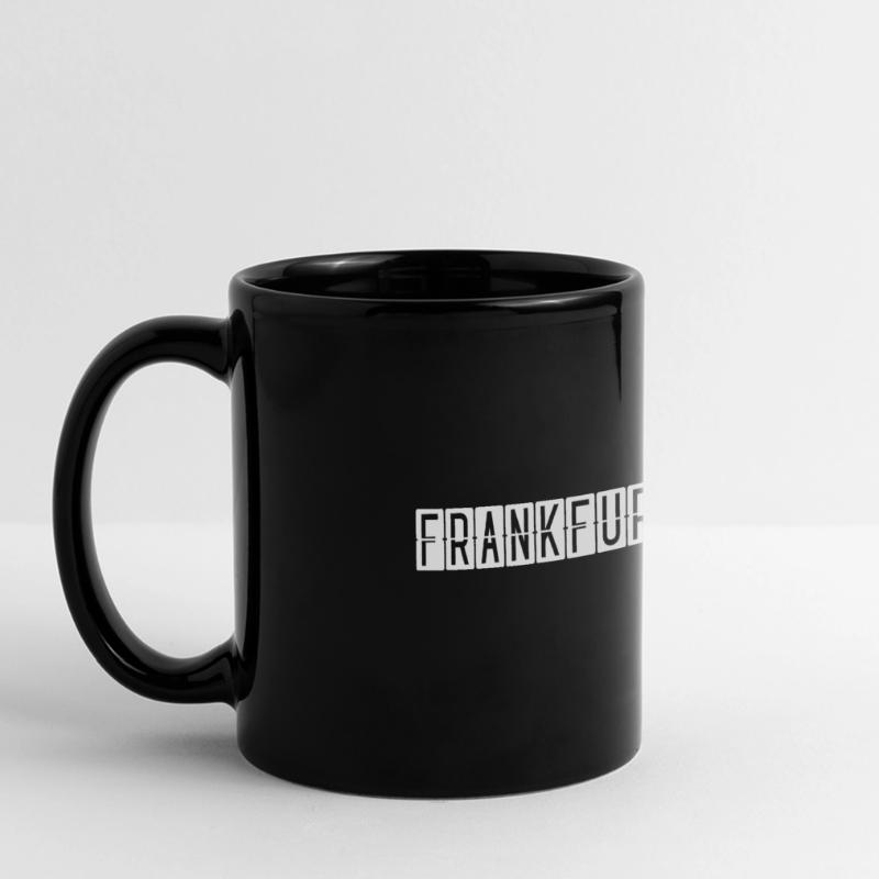 Frankfurt (Oder) Flughafentafel Panorama-Tasse farbig