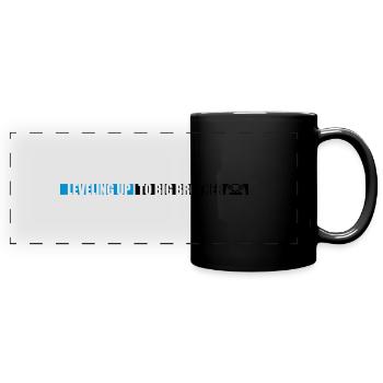 Monter de niveau grand frère - Mug panoramique uni - noir - Devant