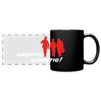 Kult - Mächtig gewaltig! - DDR TV - Panorama-Tasse farbig - Schwarz - Vorne