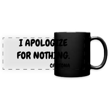 Football - Fußball - Fútbol - Calcio - Foot - Cool - Panorama-Tasse farbig - Schwarz - Vorne