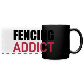 Fencing - Escrime - Fechten - Sword - Sport - Panorama-Tasse farbig - Schwarz - Vorne