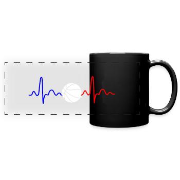 Basketteur basket-ball cadeau basketball - Mug panoramique uni - noir - Devant
