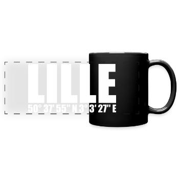 Lille Koordinaten - Panorama-Tasse farbig - Schwarz - Vorne