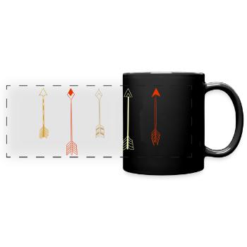 Arrows Archer Target Water Bow Target Target - Full Colour Panoramic Mug - black - Front