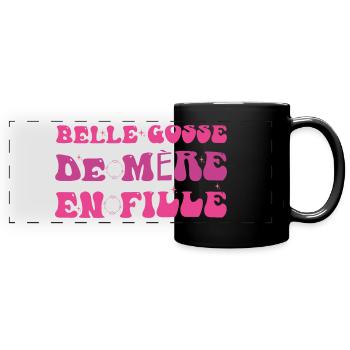 belle gosse de mère en fille - Mug panoramique uni - noir - Devant