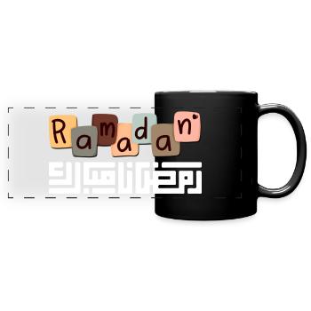 Ramadan Mubarak - Full Colour Panoramic Mug - black - Front