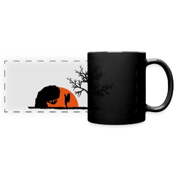 Boulderer soleil - Mug panoramique uni - noir - Devant