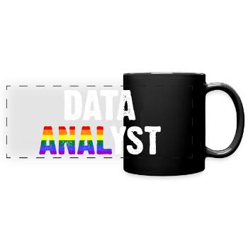 Analyste de données - Mug panoramique uni - noir - Devant