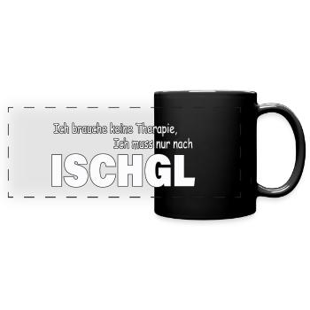 Thérapie ISCHGL - Mug panoramique uni - noir - Devant