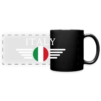 Italien T-Shirt: Eleganz, Geschichte, Dolce Vita - Panorama-Tasse farbig - Schwarz - Vorne