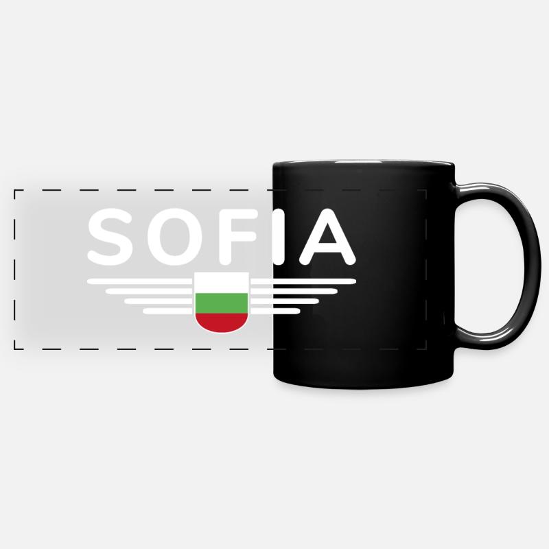 Sofia Design – Proud of Bulgaria's capital - Full Colour Panoramic Mug - black