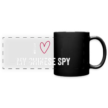 I Love My Chinese Spy - Mug panoramique uni - noir - Devant