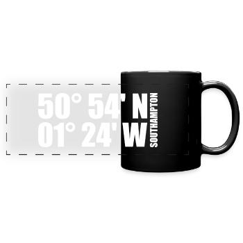 Southampton Coordinates - Full Colour Panoramic Mug - black - Front