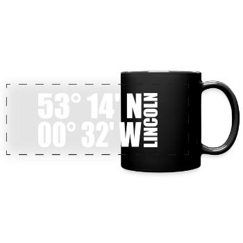 Lincoln Coordinates - Full Colour Panoramic Mug - black - Front