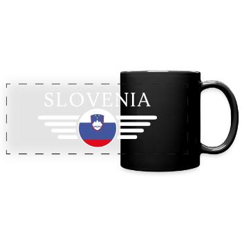 T-shirt Slovénie : Culture, Hospitalité - Mug panoramique uni - noir - Devant