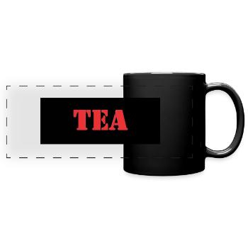 Tea - Full Colour Panoramic Mug - black - Front