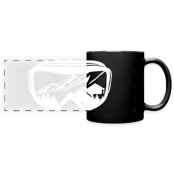 Snowboarding Goggles - Full Colour Panoramic Mug - black - Front