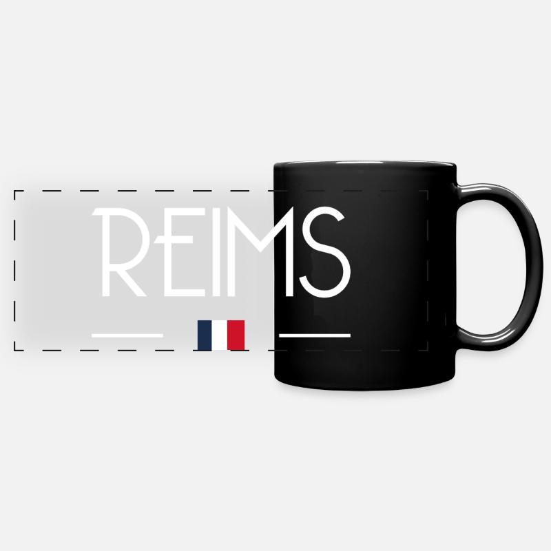 Reims - Full Colour Panoramic Mug - black