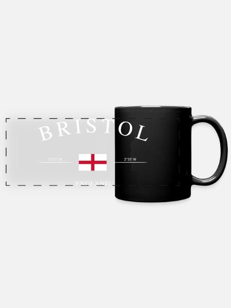 Bristol England – Urlaub Souvenir & Geschenk - Panorama-Tasse farbig - Schwarz