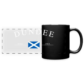 Dundee Scotland – Holiday Souvenir & Gift - Full Colour Panoramic Mug - black - Front