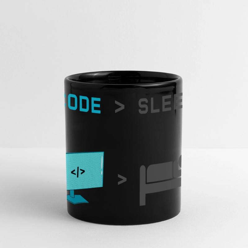 Code vs Sleep: Coder in Sleep Mode Full Colour Panoramic Mug