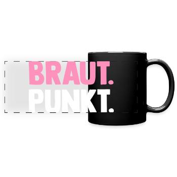 JGA Team Braut Junggesellinnenabschied - Panorama-Tasse farbig - Schwarz - Vorne